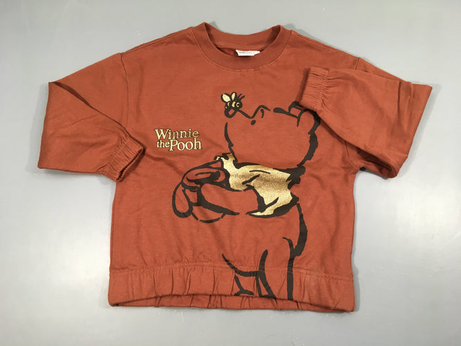 Sweat brun Winnie the pooh doré, moins cher chez Petit Kiwi