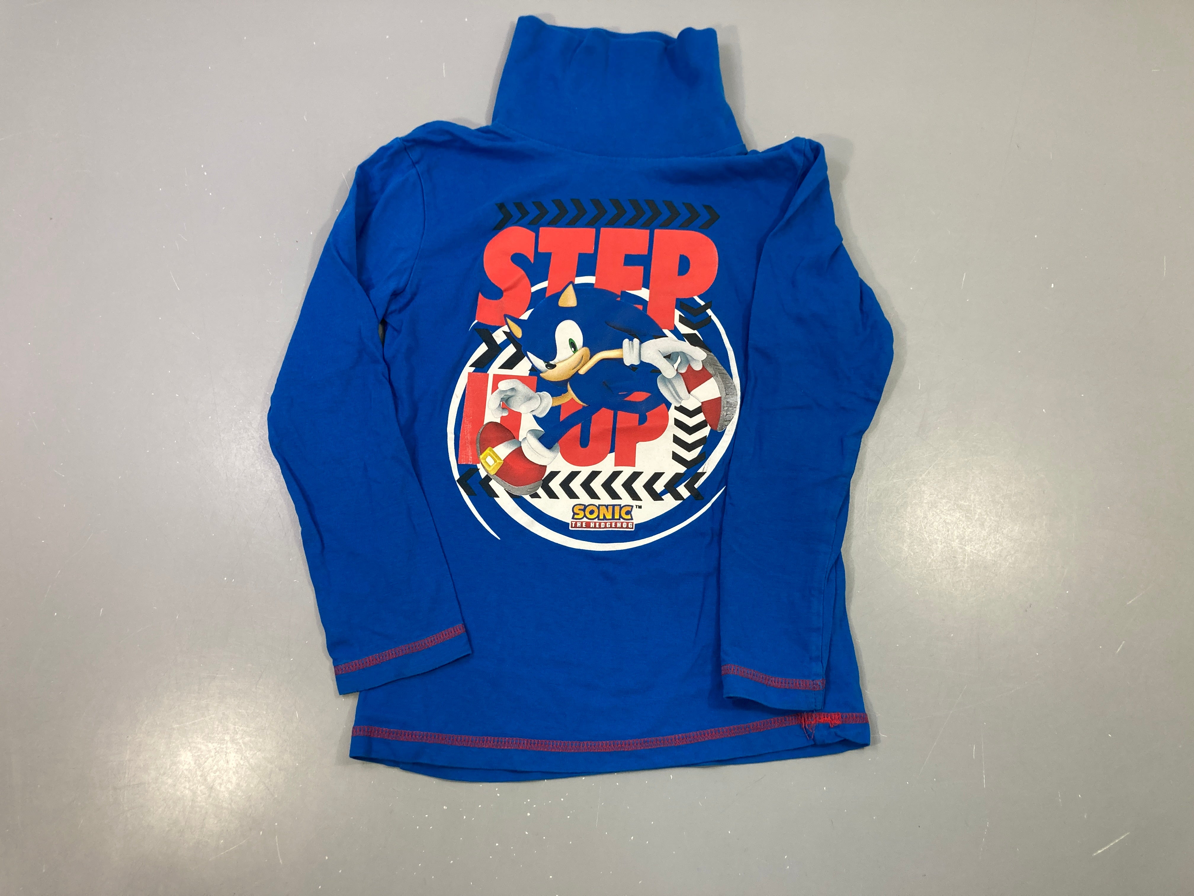 T-shirt m.l col roulé bleu Sonic Step it up
