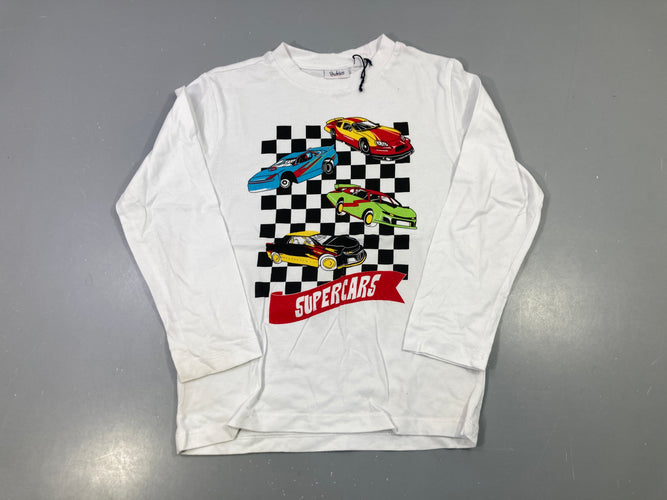 T-shirt m.l blanc voitures damier Supercars, Bukids, moins cher chez Petit Kiwi