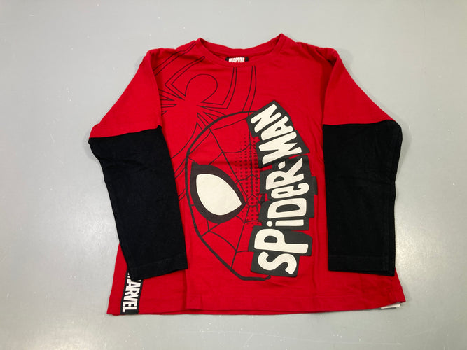 T-shirt m.l rouge noir Spider-Man, Mà reversel, moins cher chez Petit Kiwi