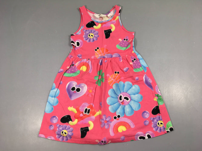 Robe s.m jersey rose fleurs s.miley, moins cher chez Petit Kiwi