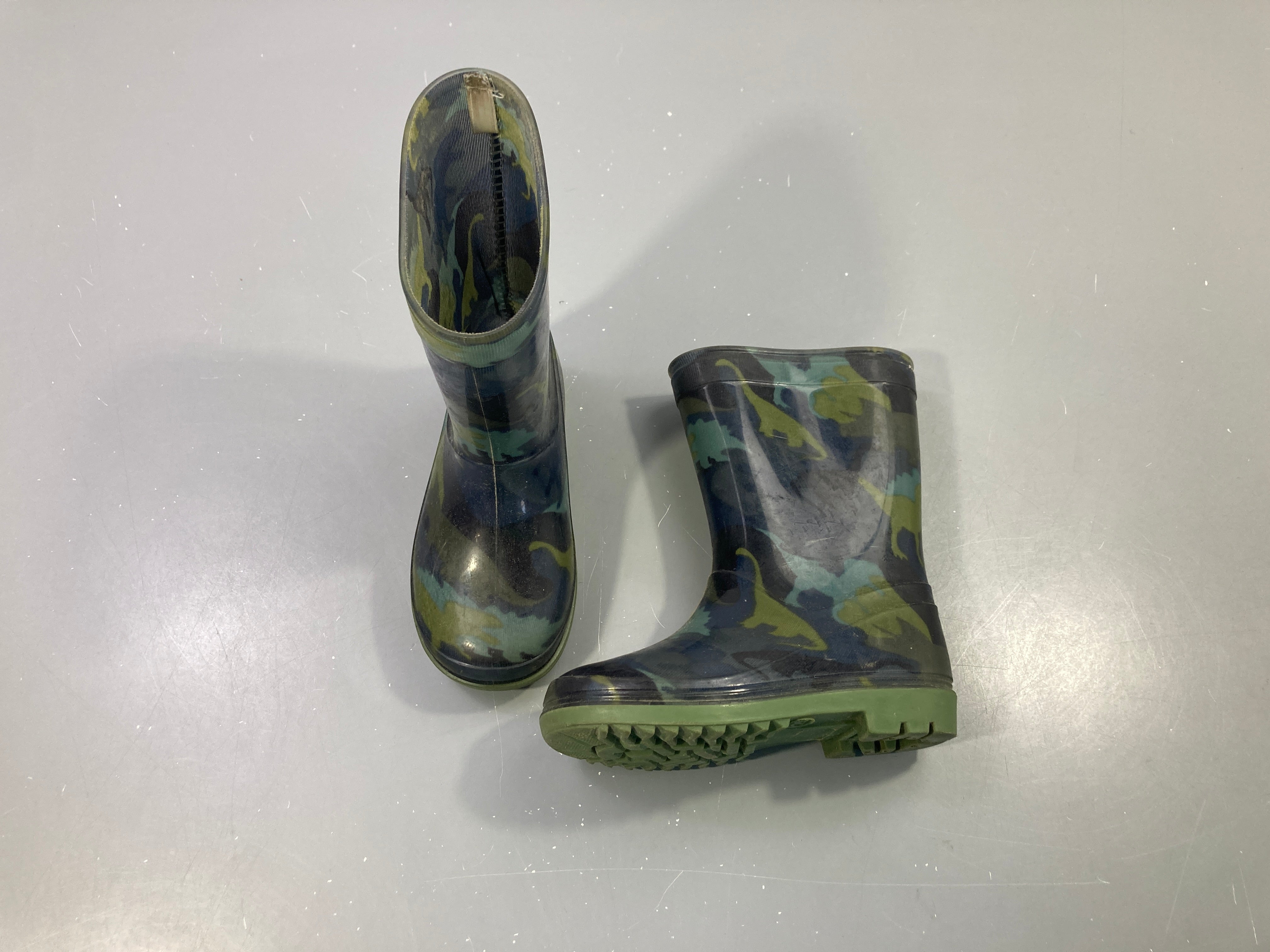 Bottes de pluie kaki camouflage dinosaures