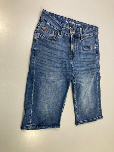 Bermuda jean bleu délavé Slim Fit, moins cher chez Petit Kiwi