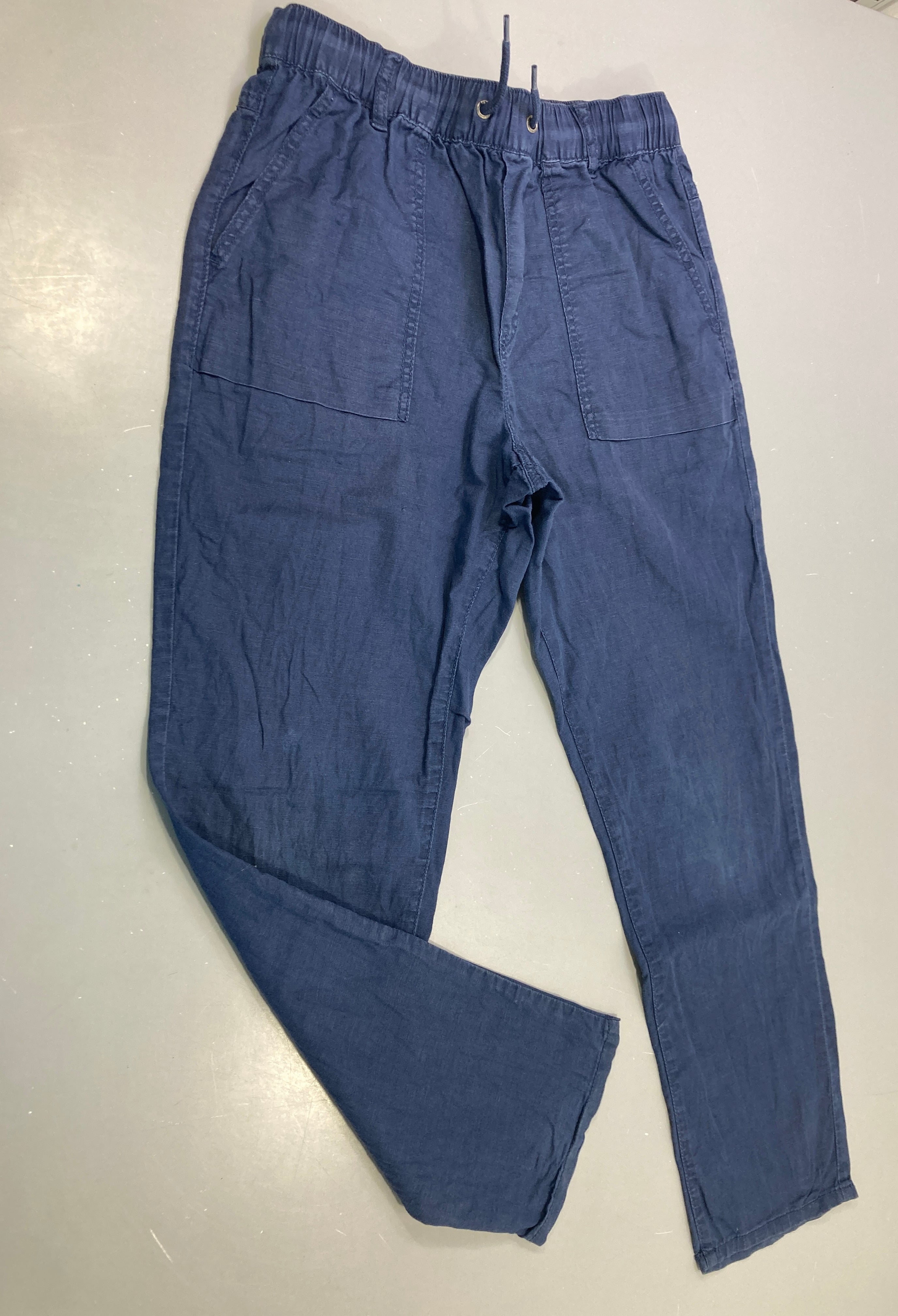 Pantalon fluide bleu marine taille élastique RELAX