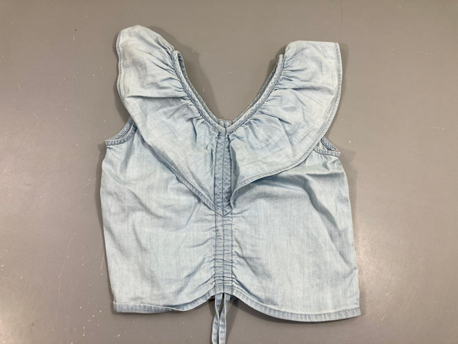 Blouse s.m jean bleu clair, moins cher chez Petit Kiwi