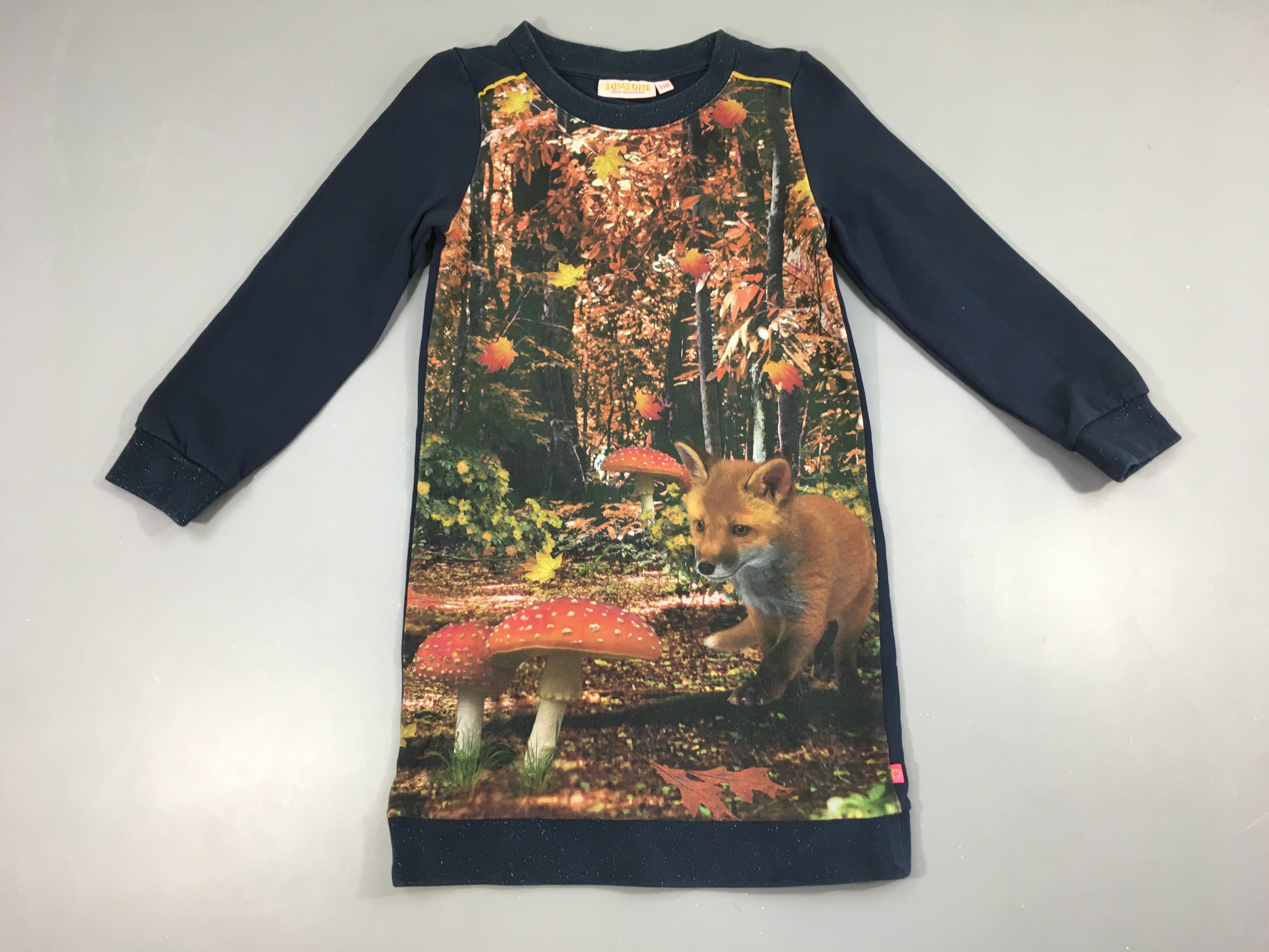 Robe m.l renad automne-dos bleu foncé