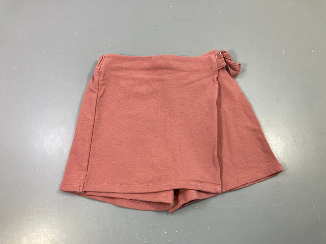 Jupe-short rose terracotta boucle, moins cher chez Petit Kiwi