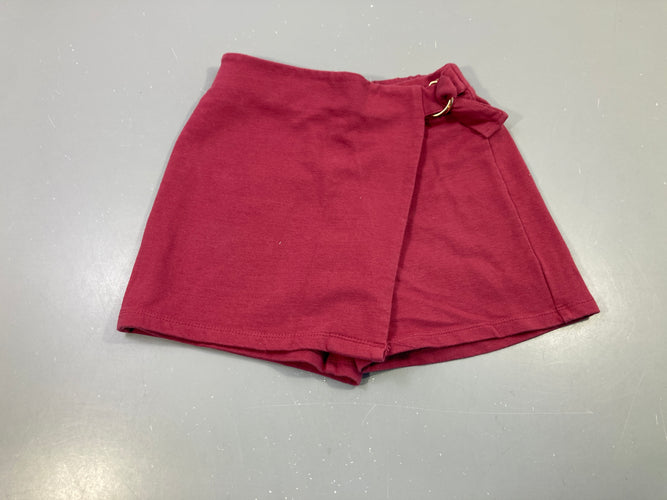 Jupe-short bordeaux boucle, moins cher chez Petit Kiwi