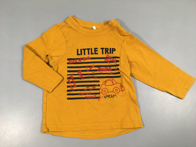 T-shirt m.l orange auto, moins cher chez Petit Kiwi