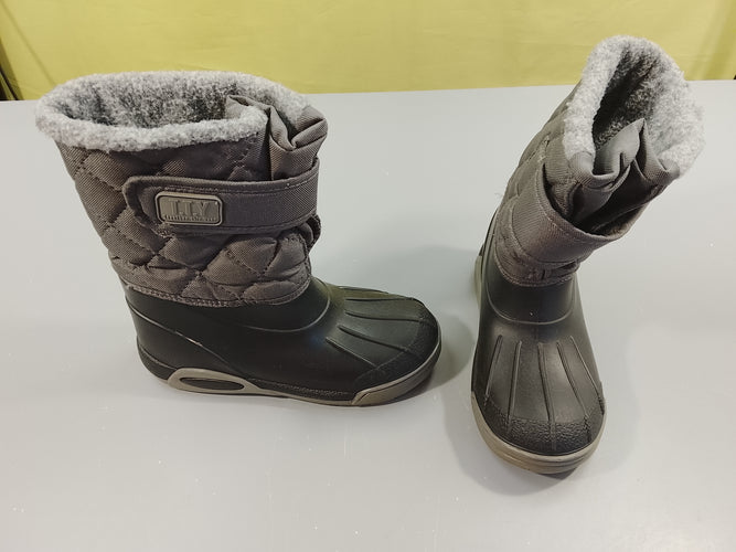 Bottes de neige TTY  gris matellassé/ noir (33), moins cher chez Petit Kiwi