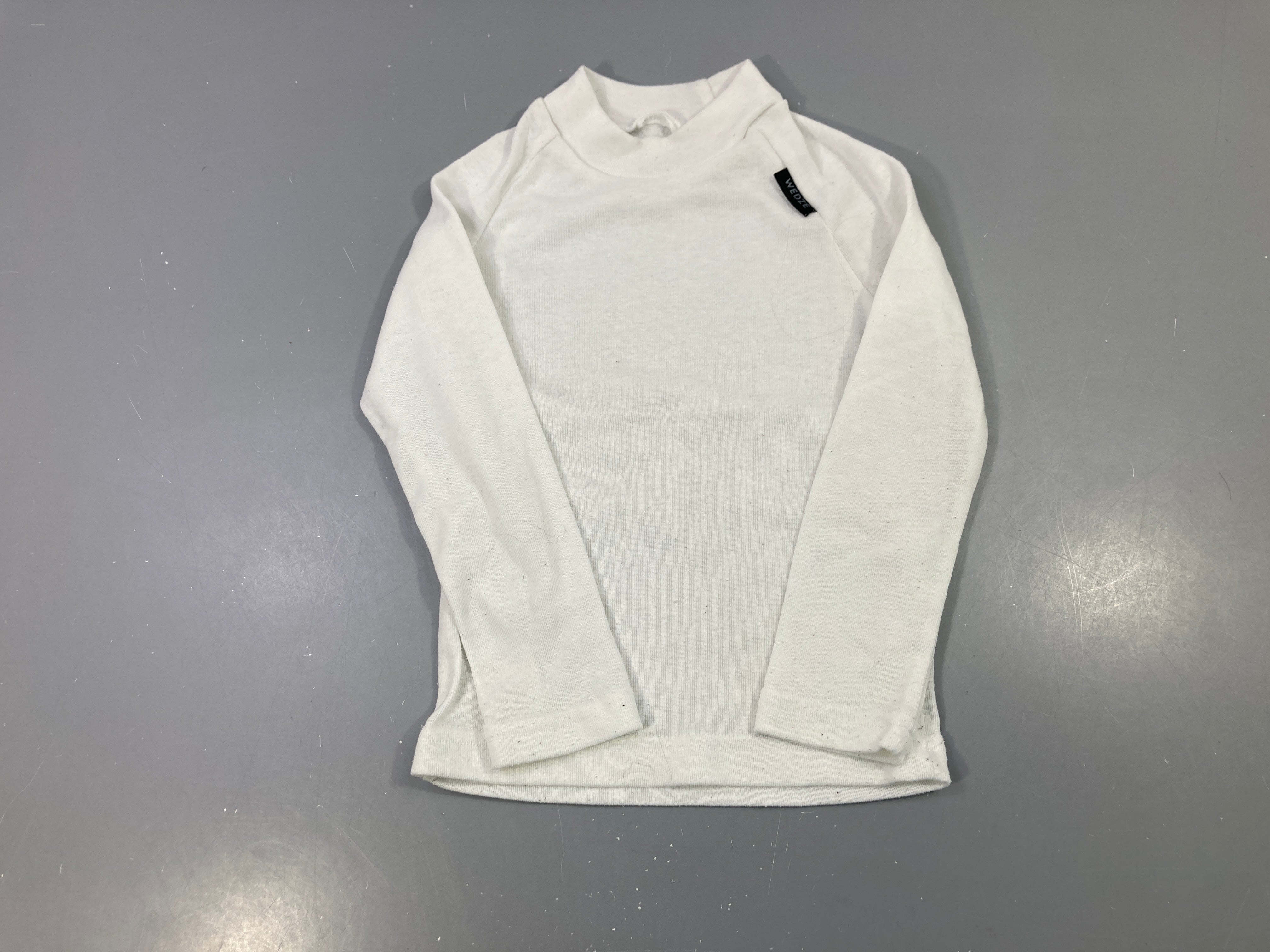 T-shirt m.l thermique blanc bouloché Wed'ze