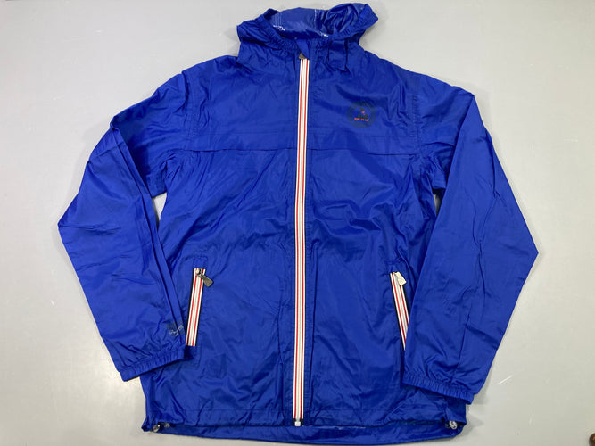 Veste coupe vent imperméable bleu roi capuche, Vent du Cap, moins cher chez Petit Kiwi
