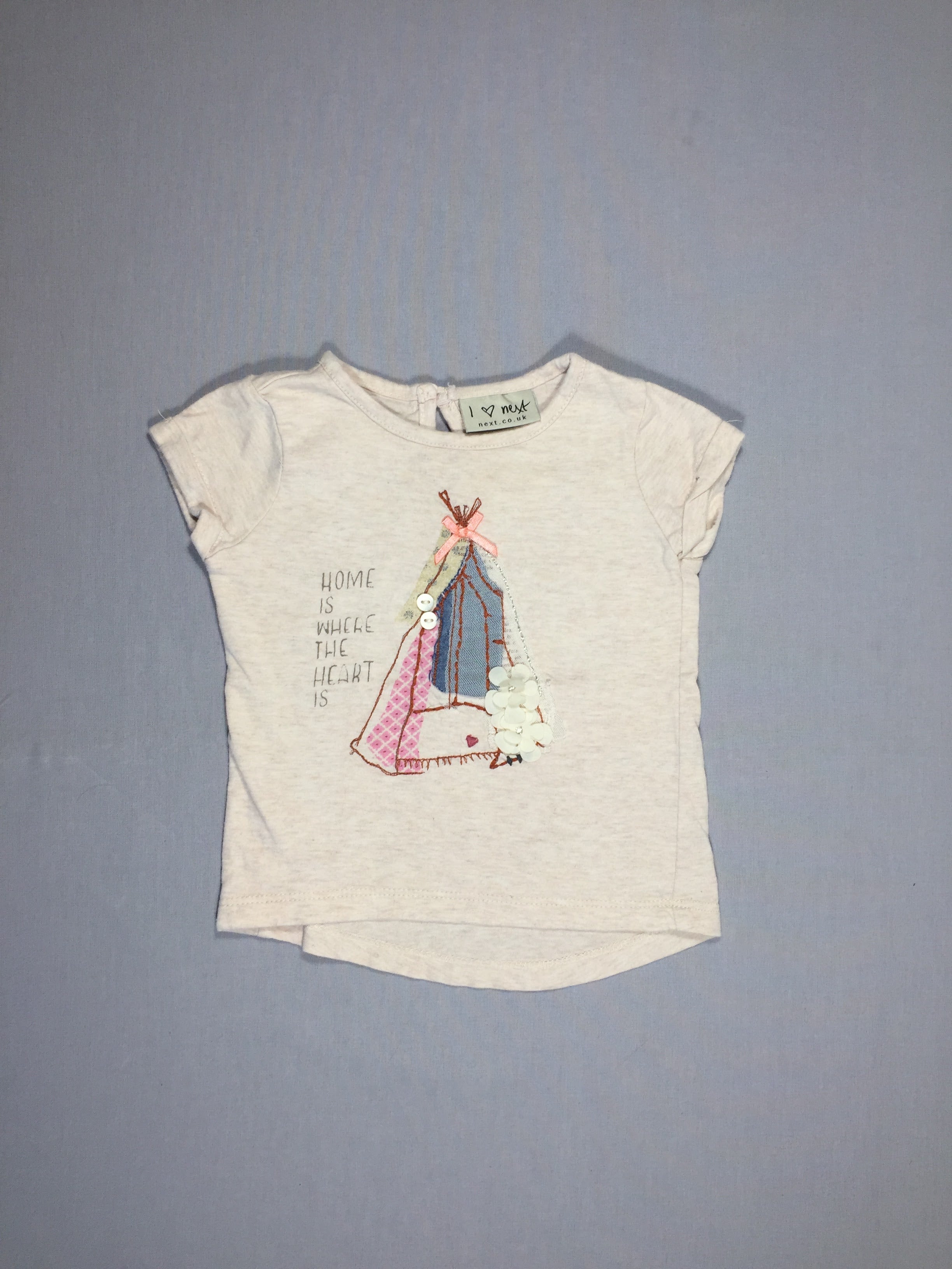 T-shirt m.c rose pâle flammé - tippie