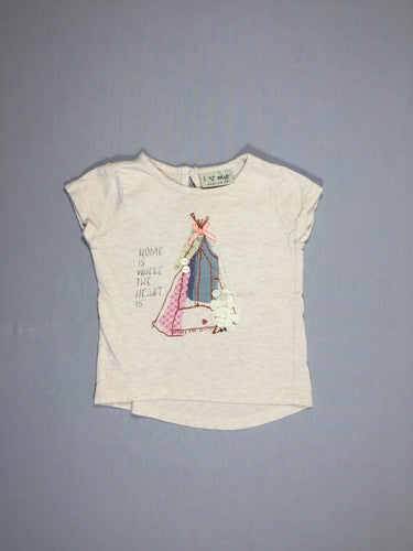 T-shirt m.c rose pâle flammé - tippie, moins cher chez Petit Kiwi