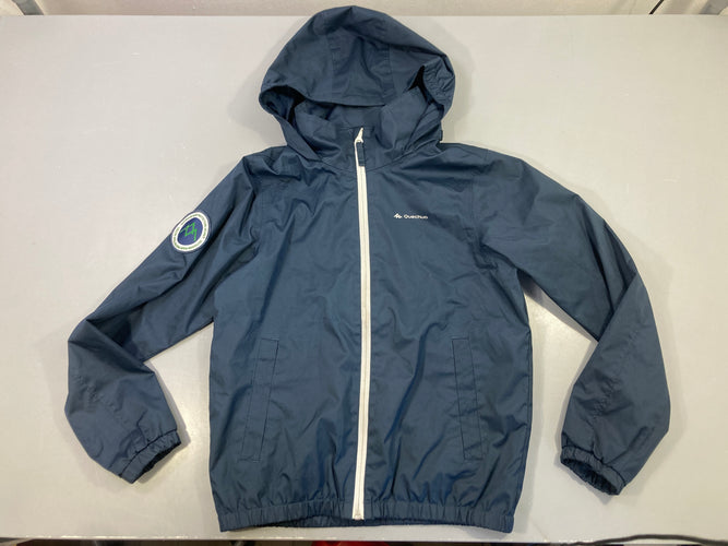 Veste coupe-vent marine à capuche, Quechua, moins cher chez Petit Kiwi