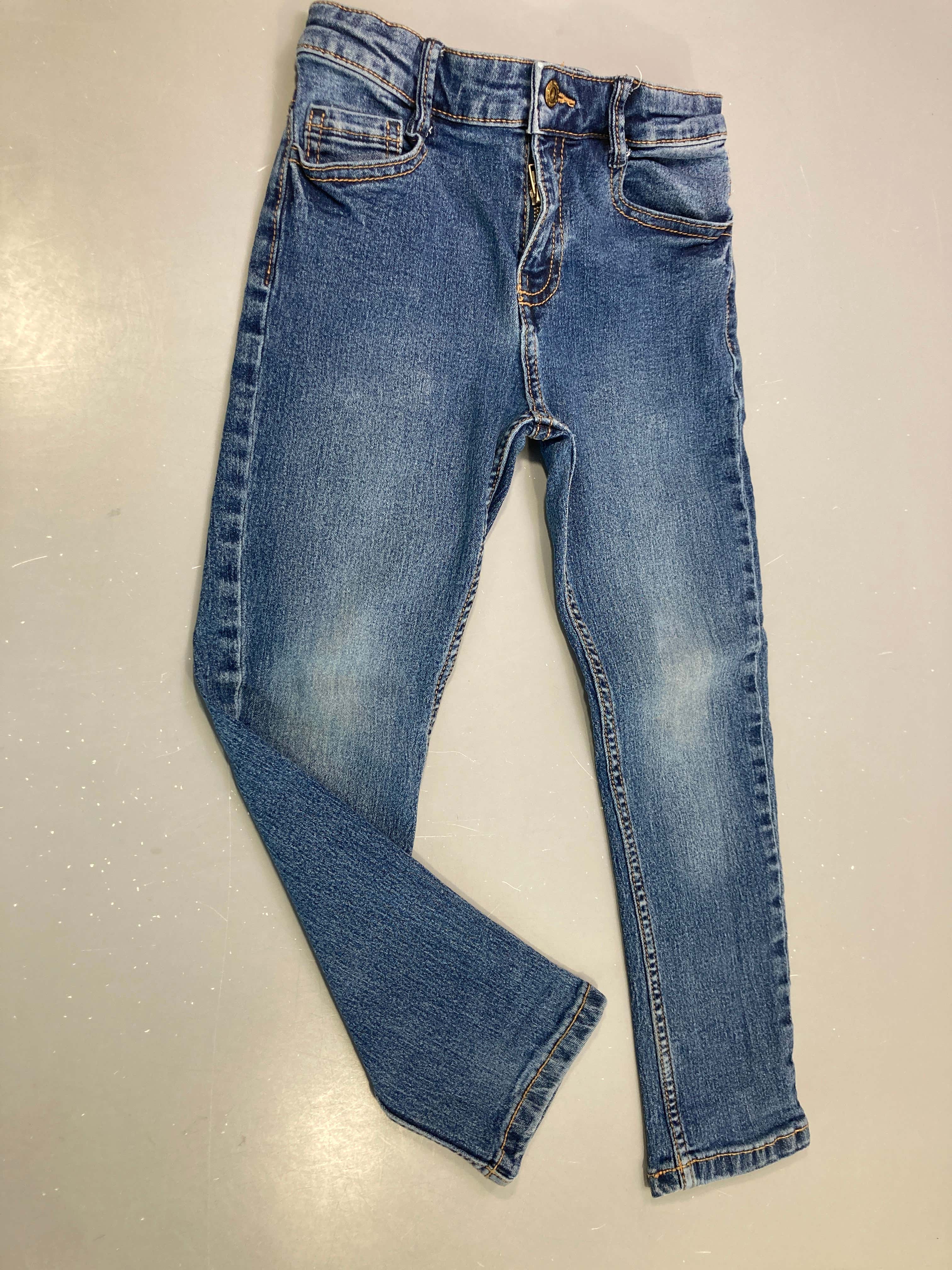 Jean Slim droit bleu délavé