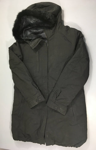 Veste mi-longue noire 3en1 à capuche fausse fourrure comptoir des cotonniers, 38, moins cher chez Petit Kiwi