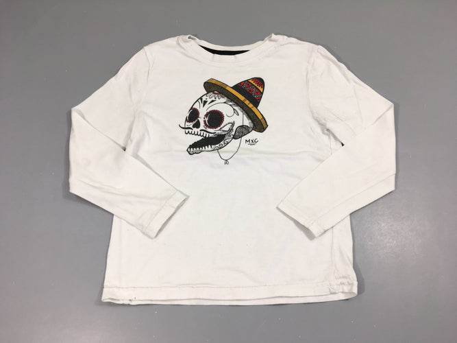 T-shirt m.l blanc crane, moins cher chez Petit Kiwi