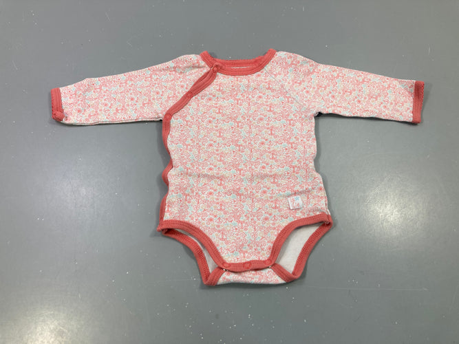 Body m.l corail fleuri motifs bateaux, La Cie, moins cher chez Petit Kiwi