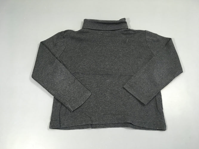 T-shirt col roulé gris chiné, moins cher chez Petit Kiwi