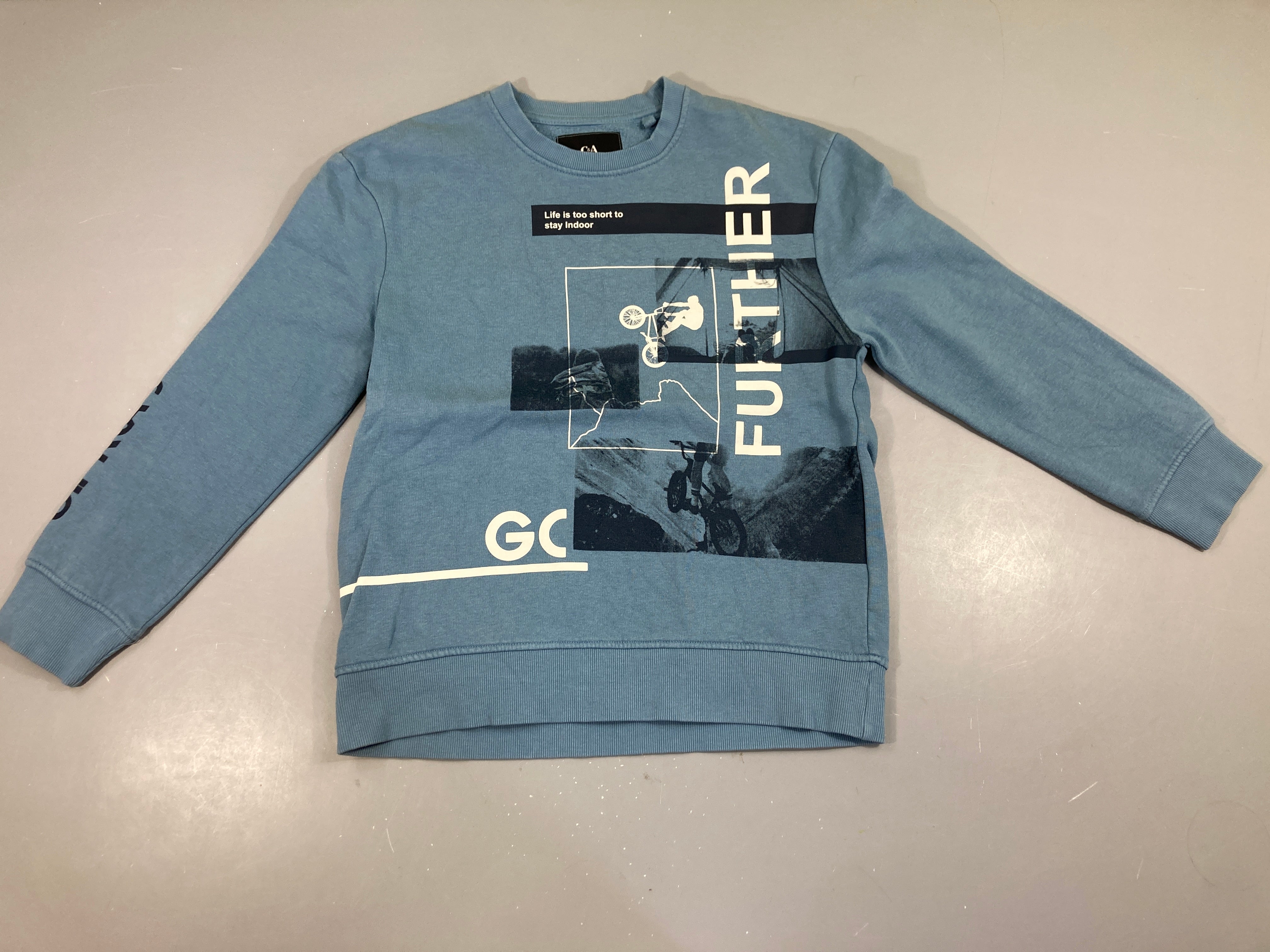 Sweat bleu vélo