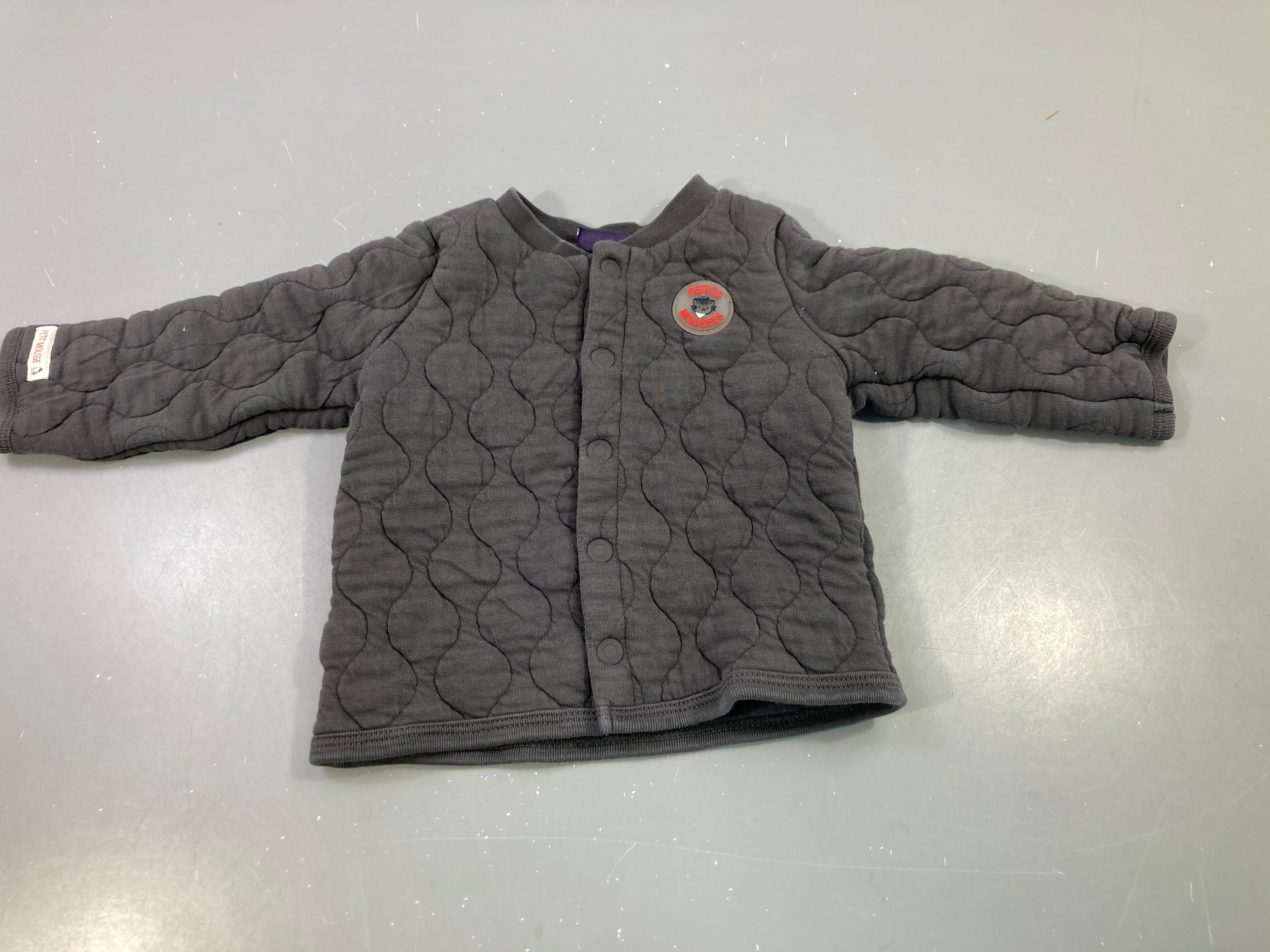 Gilet matelassé grise pressions Petits Mousses