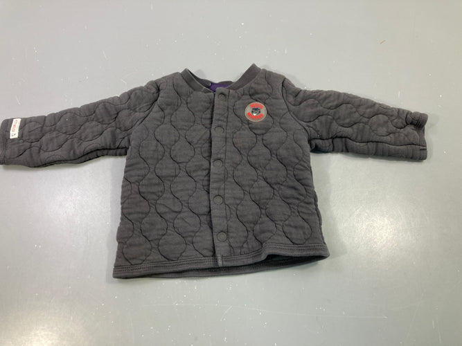 Gilet matelassé grise pressions Petits Mousses, moins cher chez Petit Kiwi