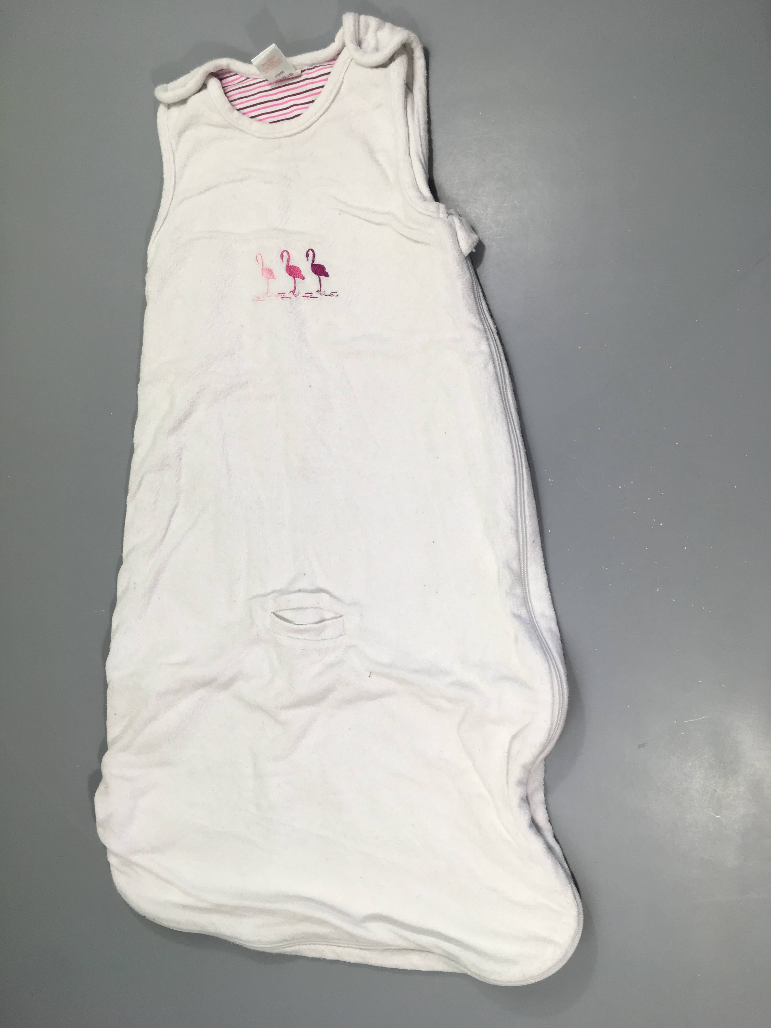 Sac de couchage s.m éponge blanc doublé jersey, 90cm