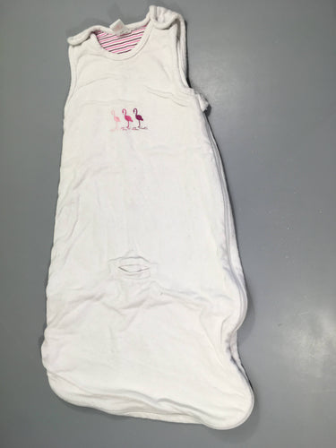 Sac de couchage s.m éponge blanc doublé jersey, 90cm, moins cher chez Petit Kiwi