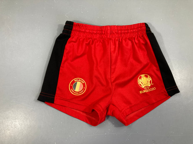 Short rouge Belgium euro 2020, moins cher chez Petit Kiwi