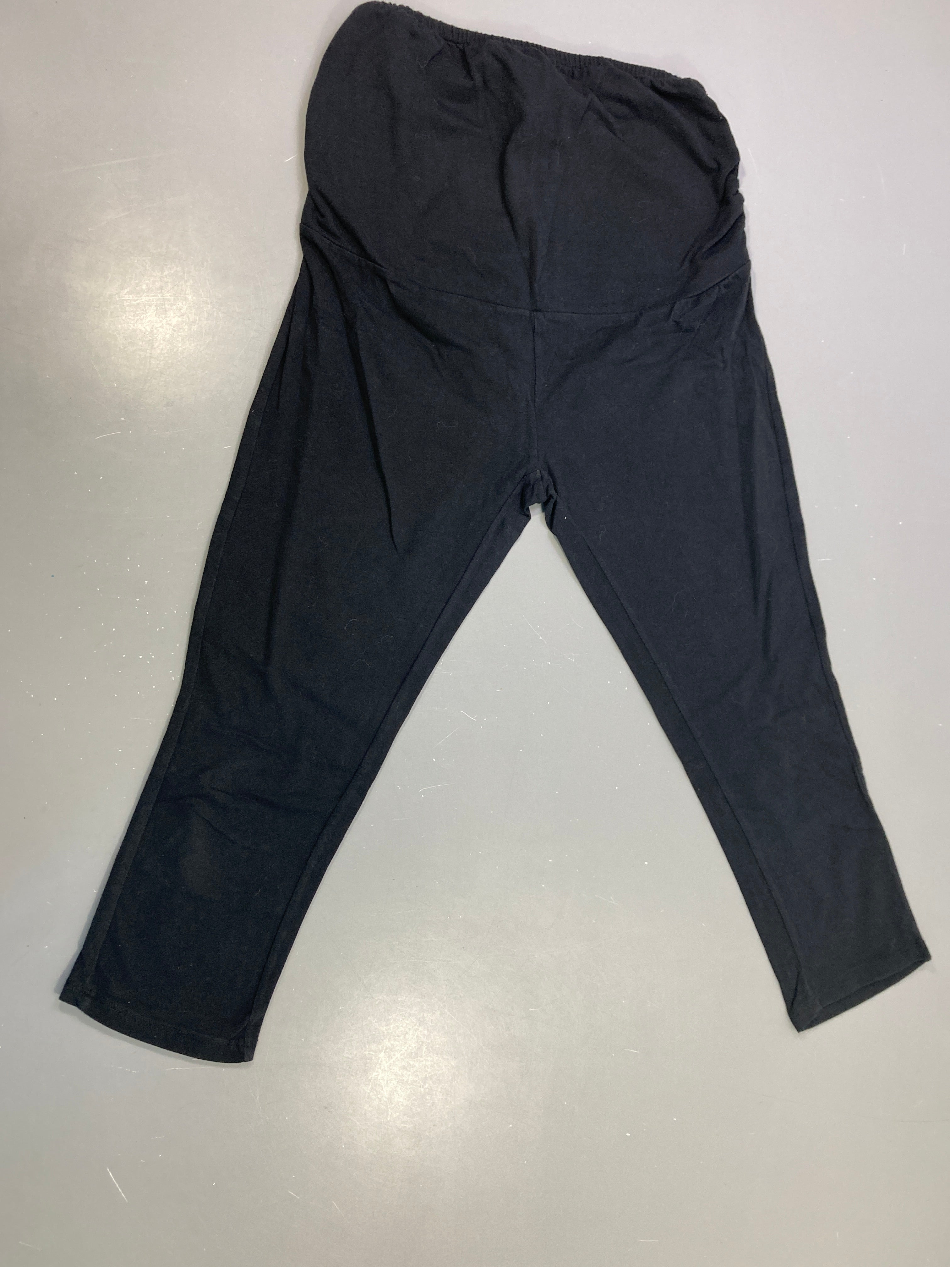 Legging grossesse noir bandeau ventre