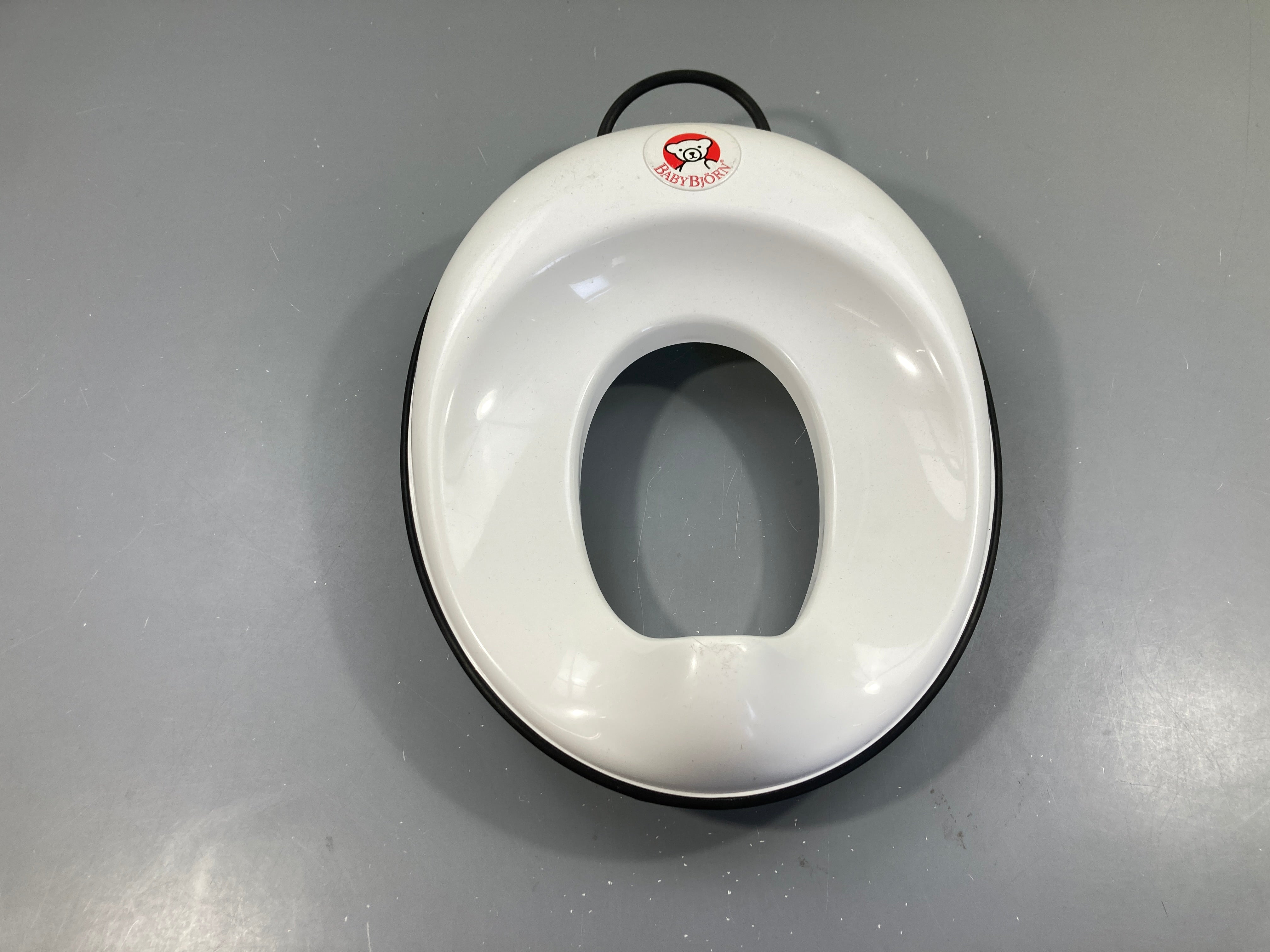 Réducteur de toilette blanc/bleu marine