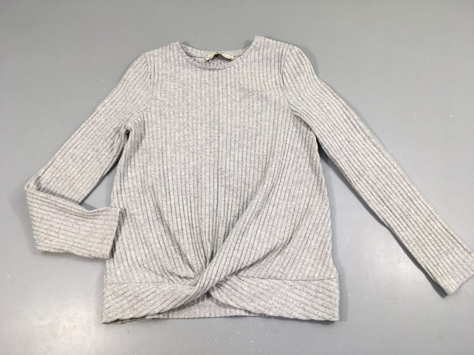 T-shirt m.l côtelé gris-bas manche taché, moins cher chez Petit Kiwi