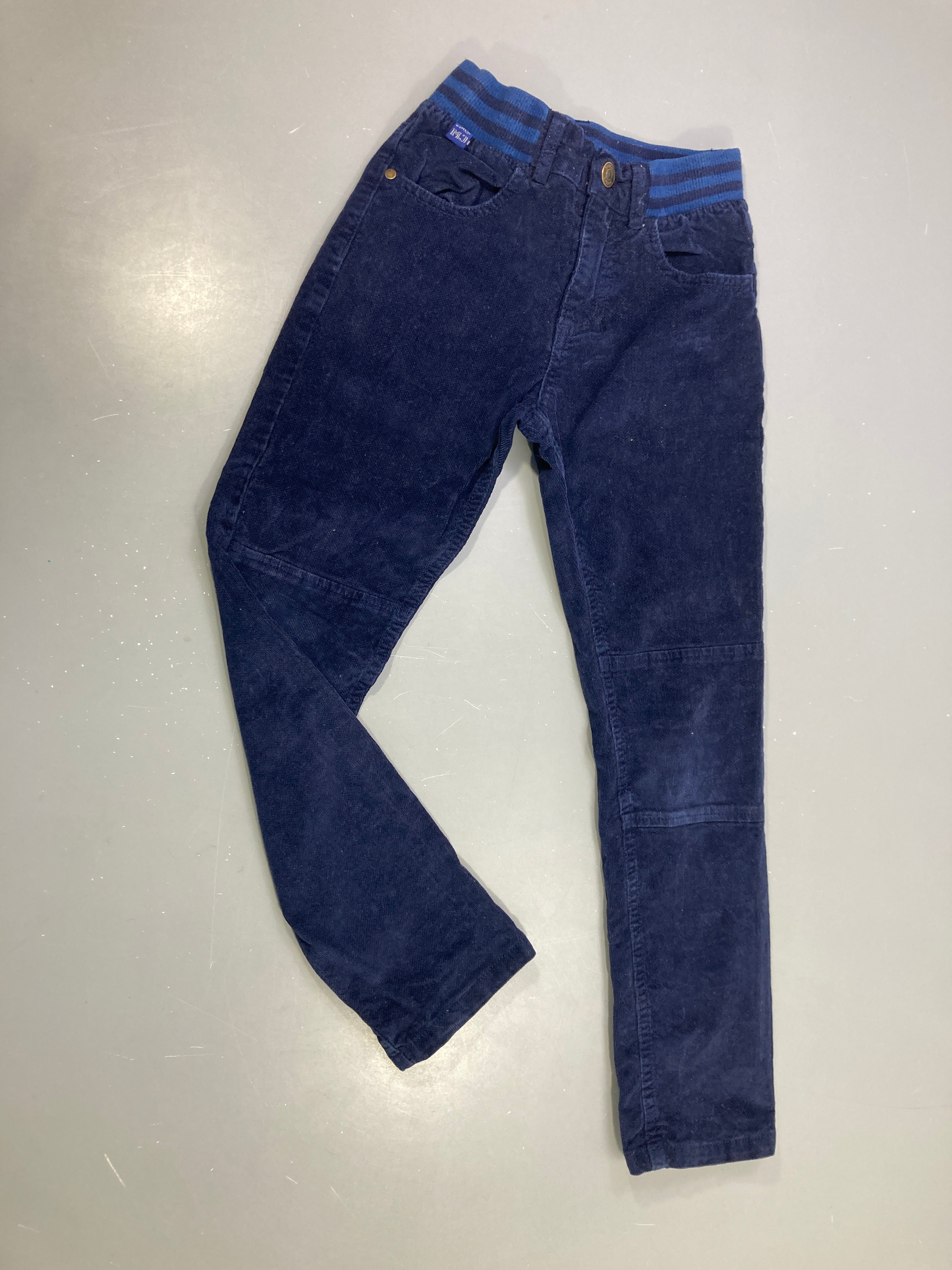 Pantalon velours côtelé bleu foncé