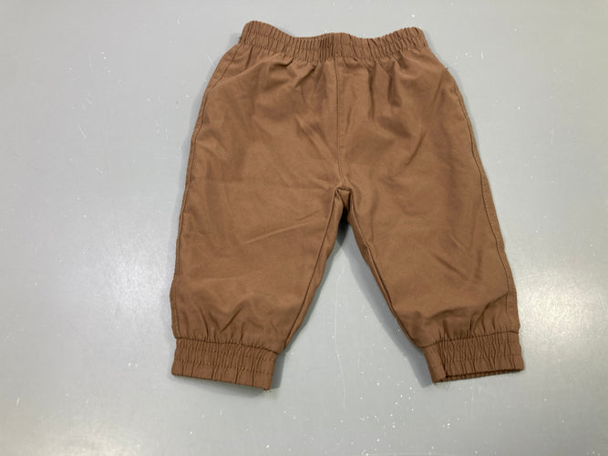 Pantalon souple brun taille élastique, moins cher chez Petit Kiwi