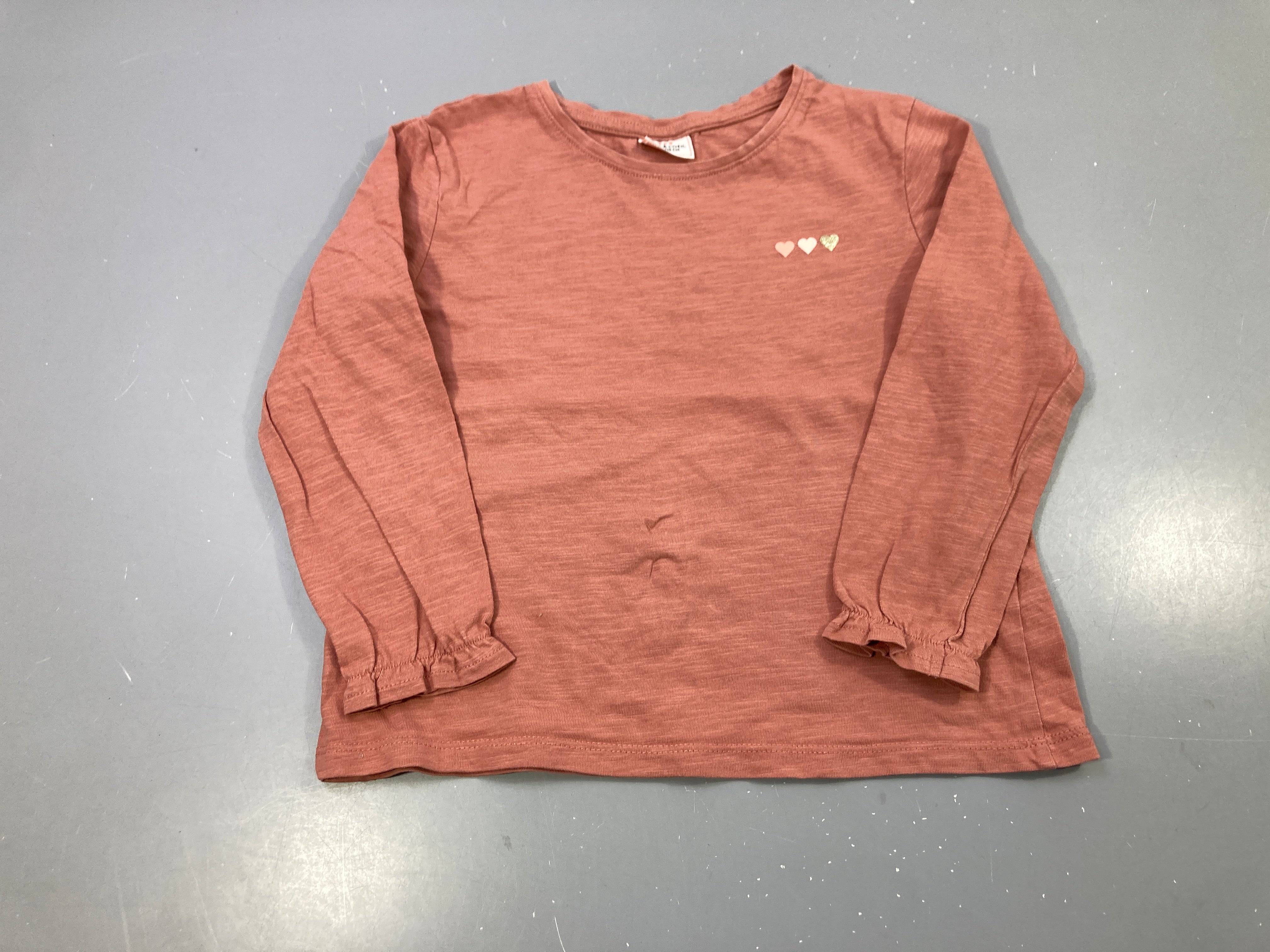T-shirt m.l terracotta cœurs