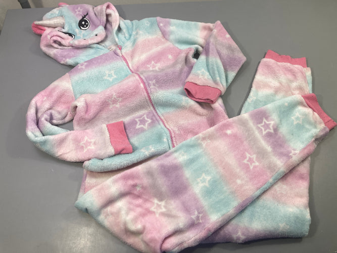 Surpyjama licorne bleu, rose, mauve, étoiles blanches, moins cher chez Petit Kiwi
