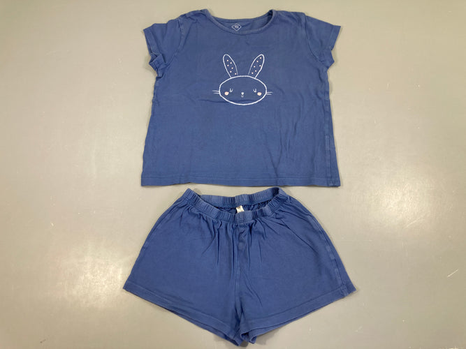 Pyjashort 2pcs jersey bleu lapin, moins cher chez Petit Kiwi