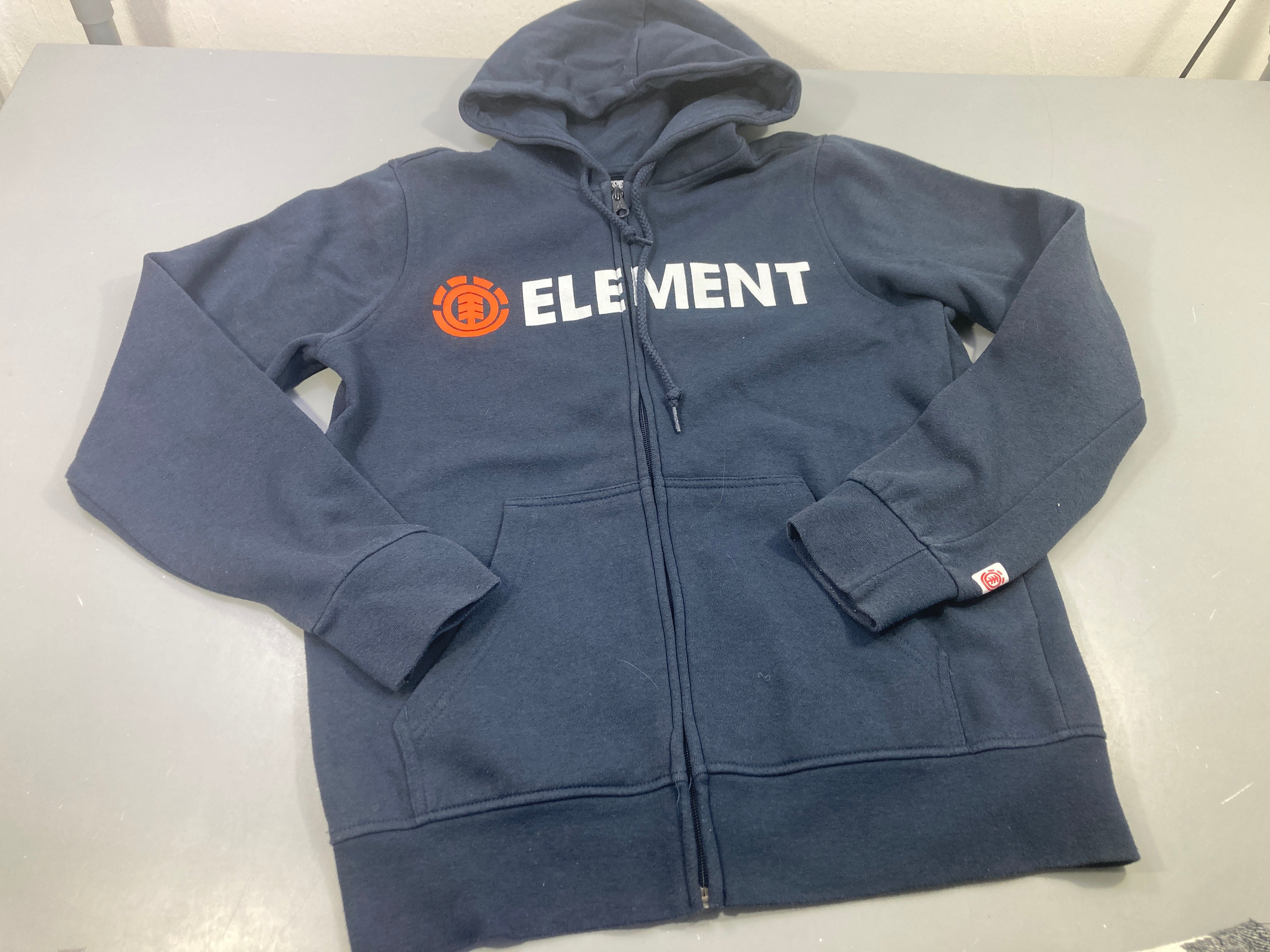 Sweat zippé à capuche bleu marine  