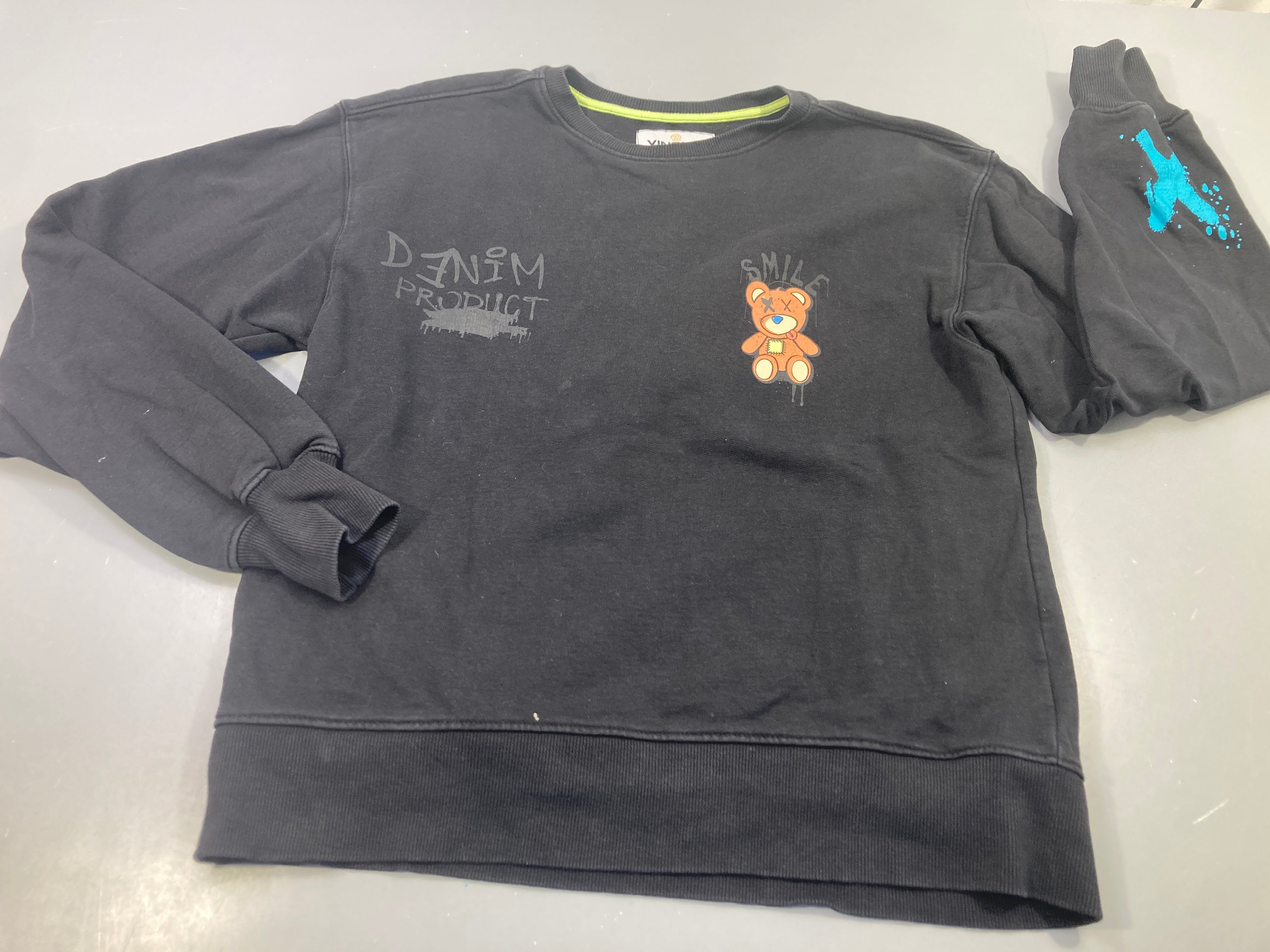Sweat noir, ourson  