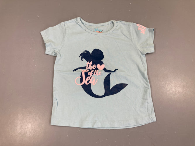 T-shirt m.c bleu sirène, moins cher chez Petit Kiwi