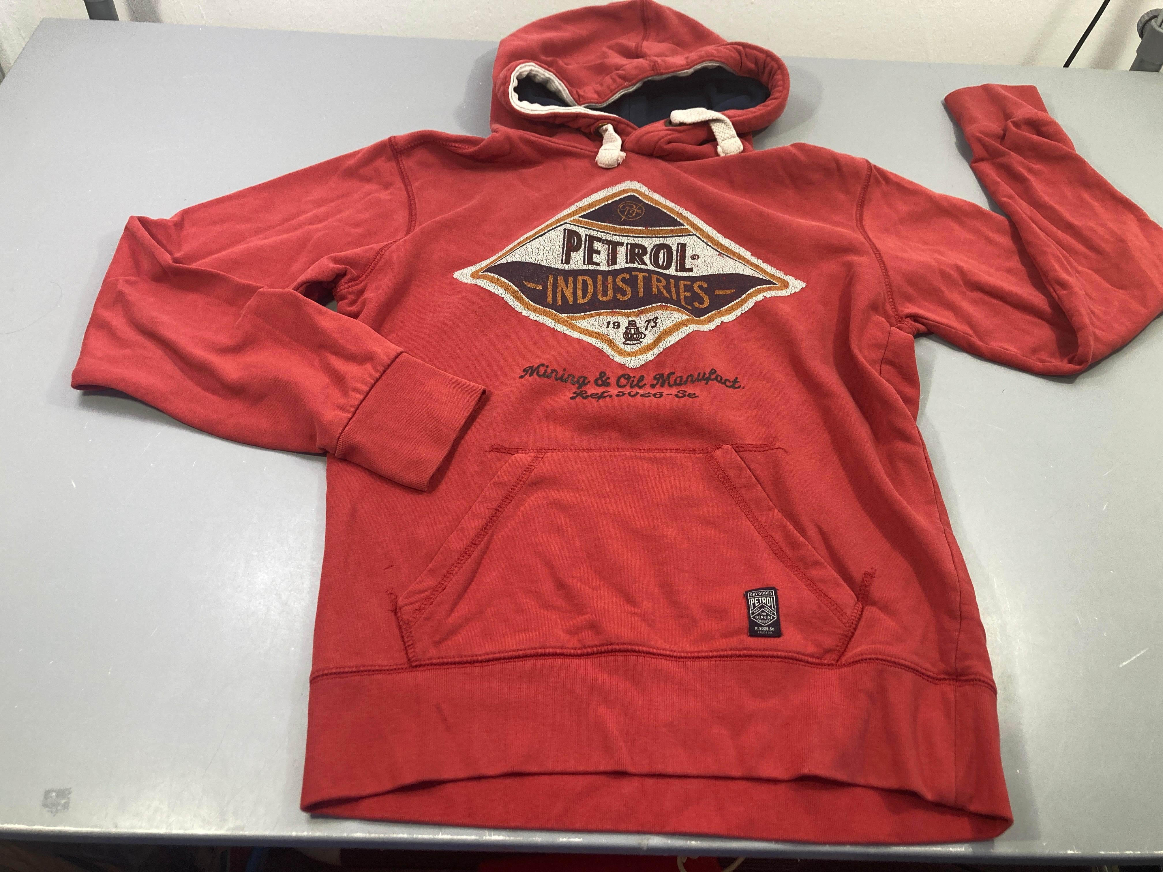 Sweat à capuche rouge logo 