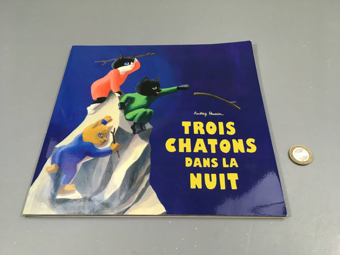 Trois chatons dans la nuit, moins cher chez Petit Kiwi