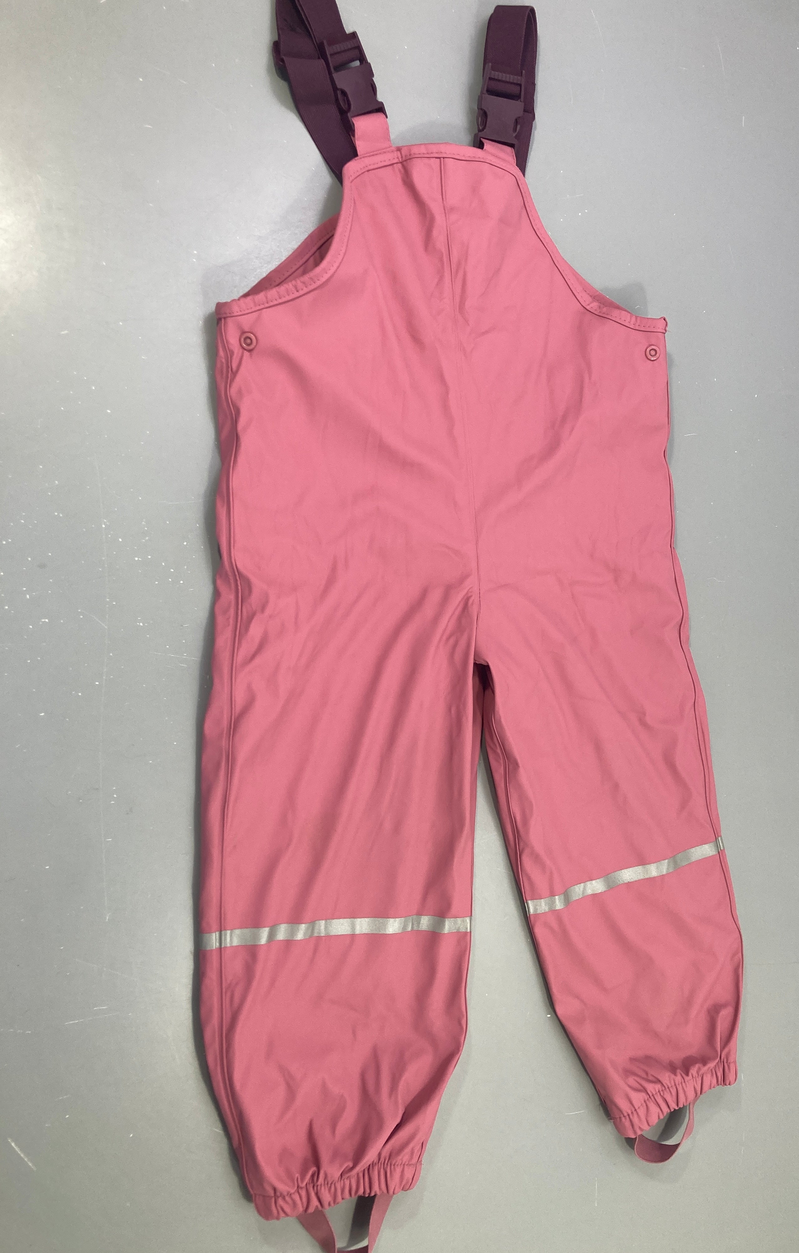 Salopette imperméable rose bretelles réglables