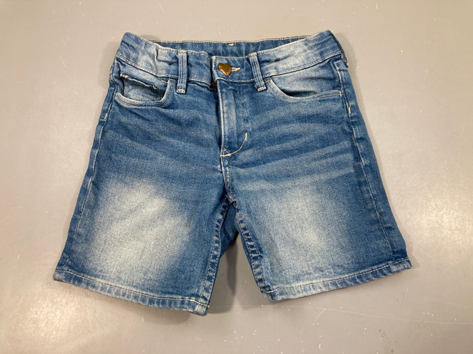 Short denim bouton coeur, moins cher chez Petit Kiwi