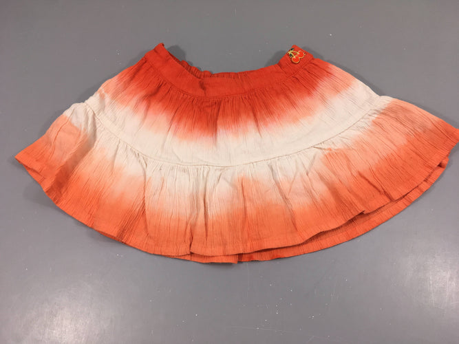 Jupe effet tie&dye orange/blanc, moins cher chez Petit Kiwi