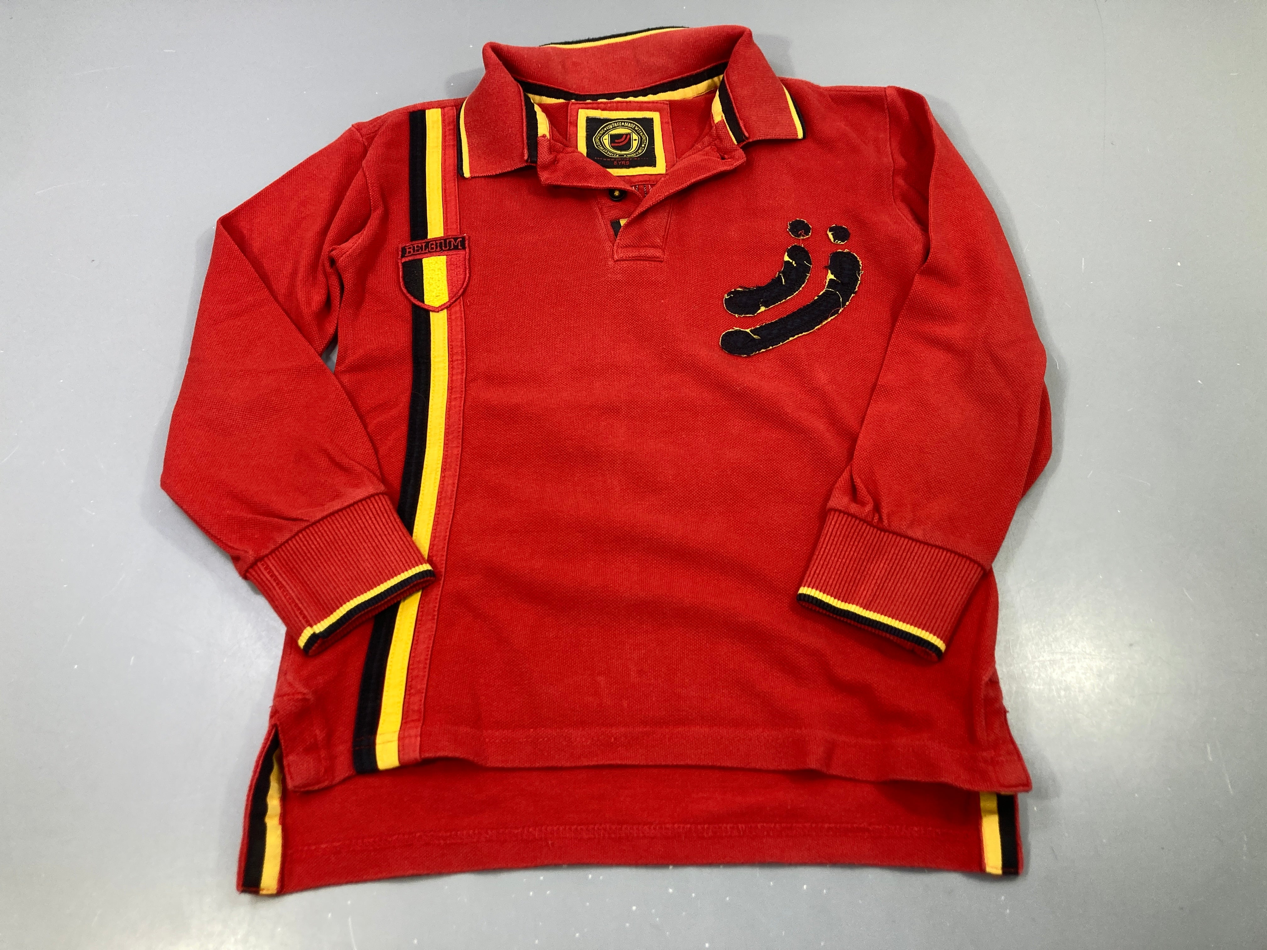 Polo m.l rouge supporter Belgique