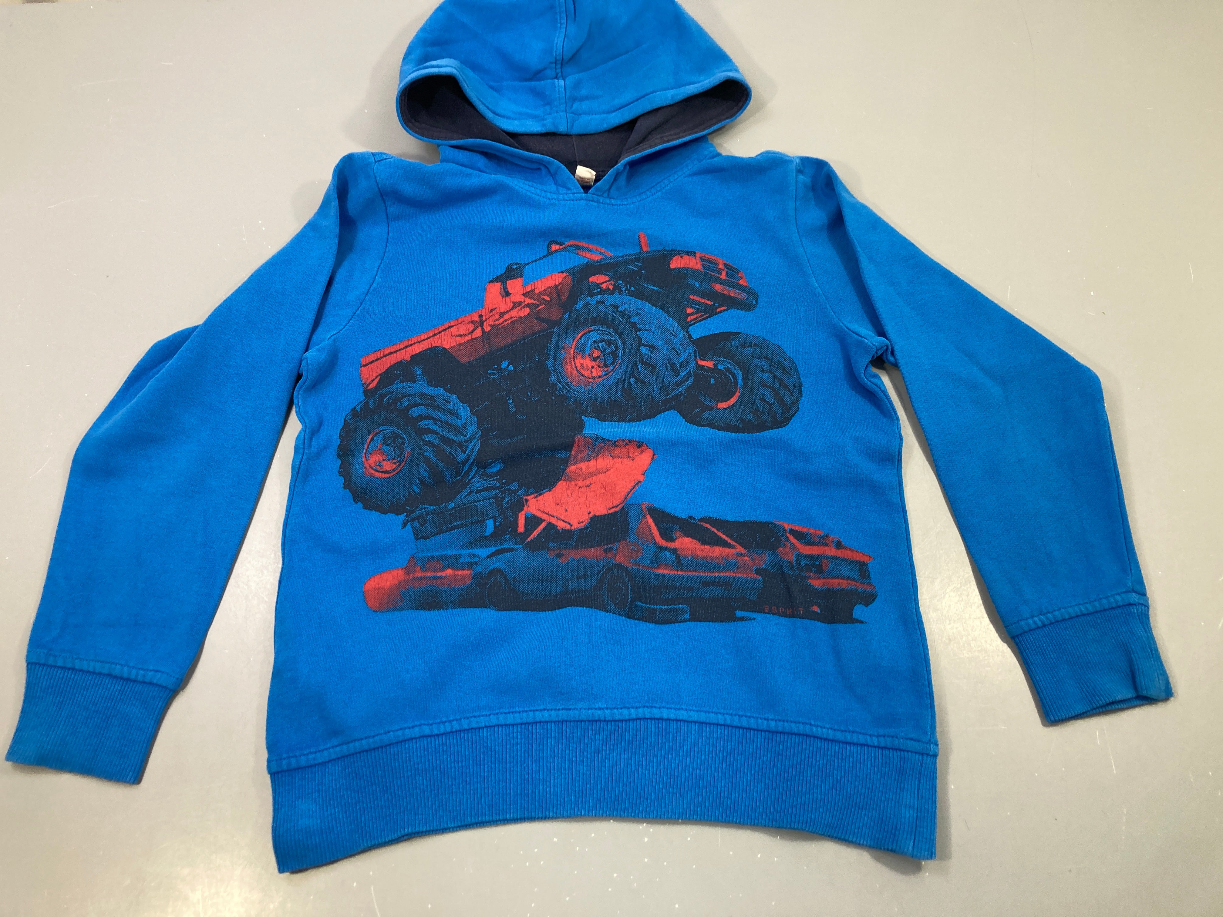 Sweat capuche bleu monster truck