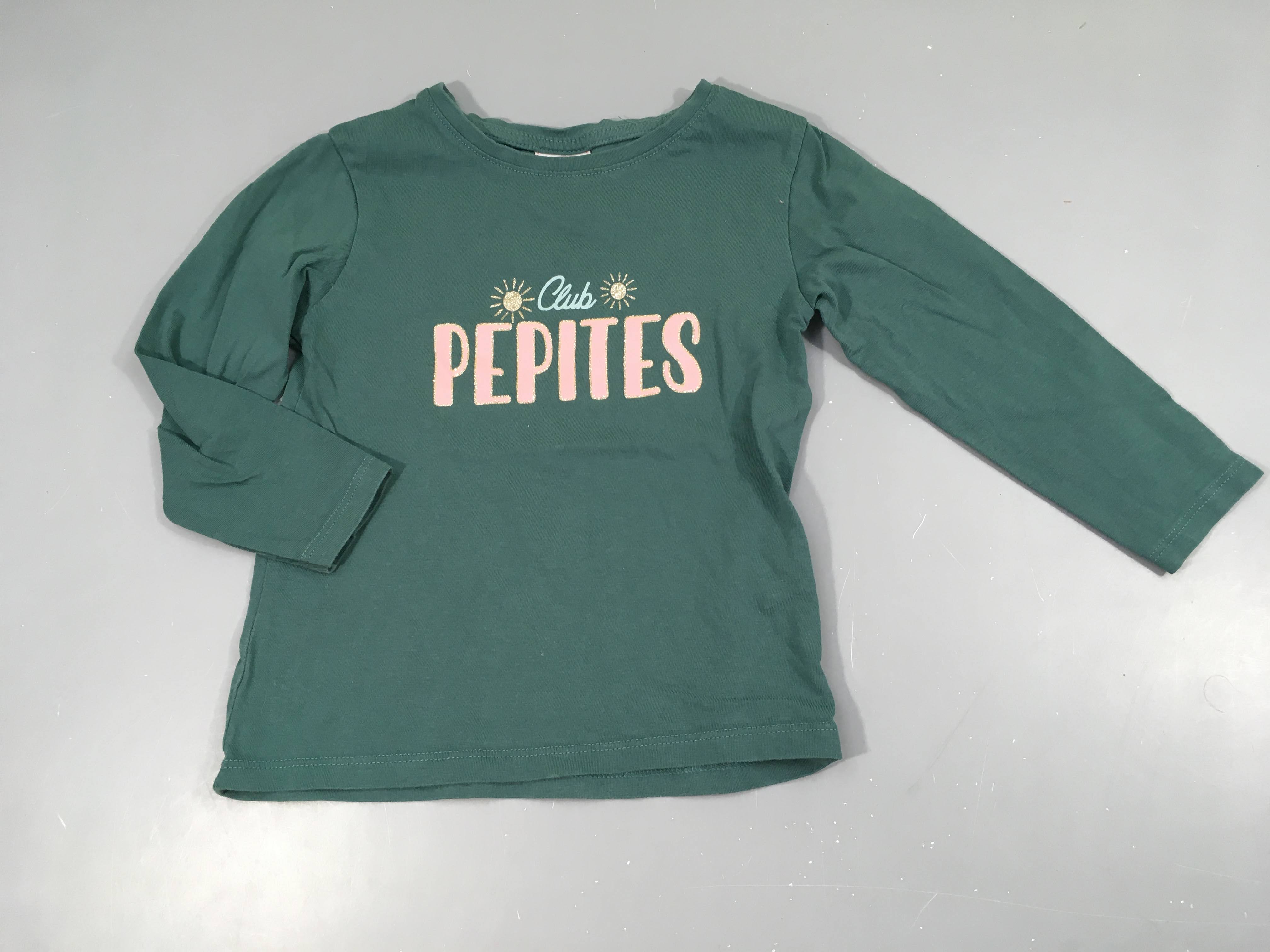 T-shirt m.l vert foncé Club pépites