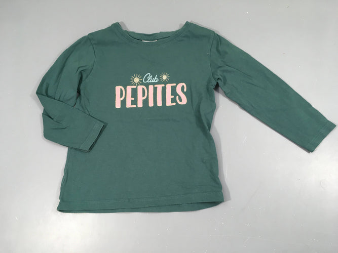T-shirt m.l vert foncé Club pépites, moins cher chez Petit Kiwi